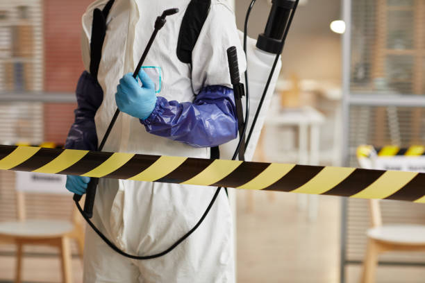 Professional Sewage Cleanup technician working in Newcastle, WY